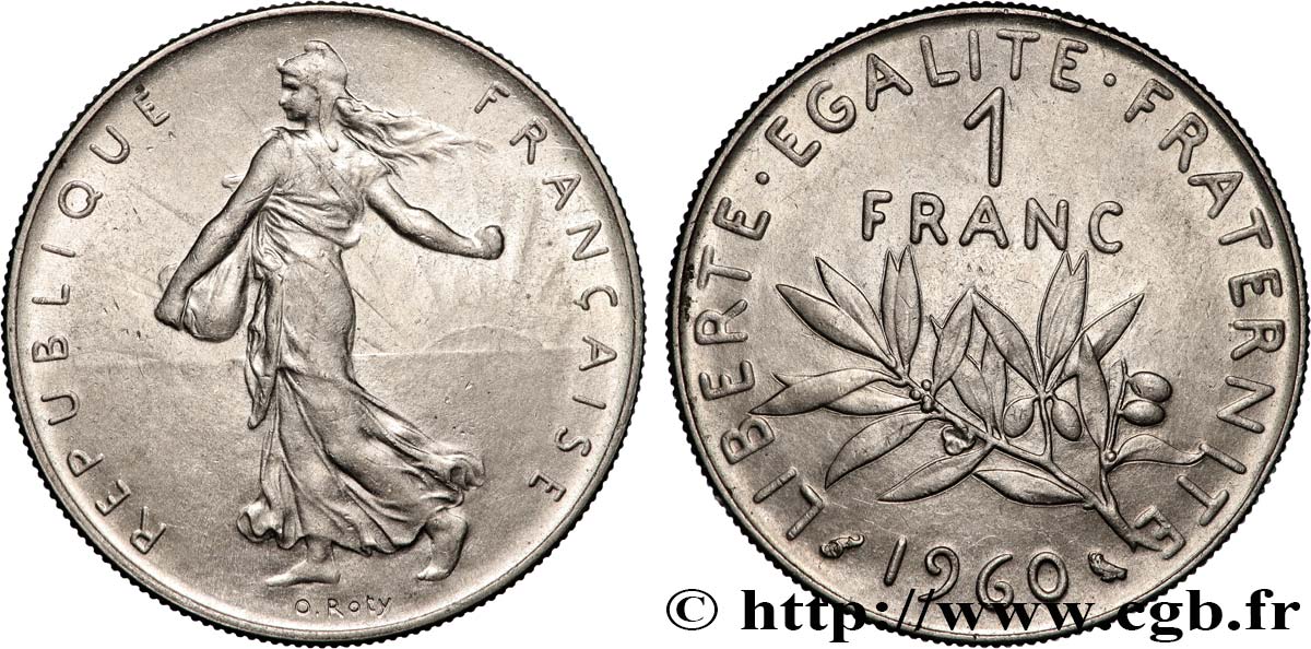 1 franc Semeuse, nickel 1960 Paris F.226/4 MS 