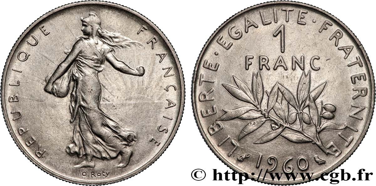 1 franc Semeuse, nickel 1960 Paris F.226/4 MS 