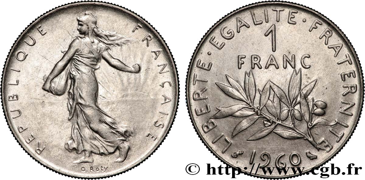 1 franc Semeuse, nickel 1960 Paris F.226/4 MS 