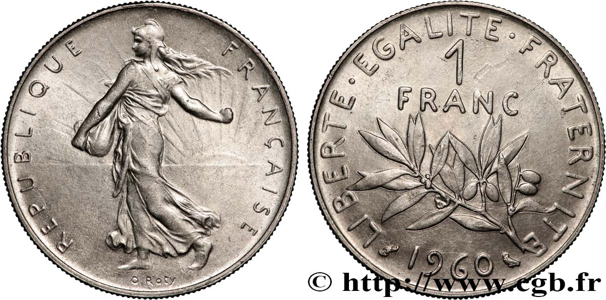 1 franc Semeuse, nickel 1960 Paris F.226/4 MS 