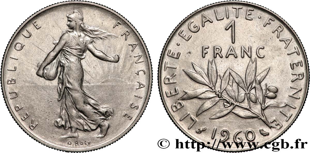 1 franc Semeuse, nickel 1960 Paris F.226/4 MS 