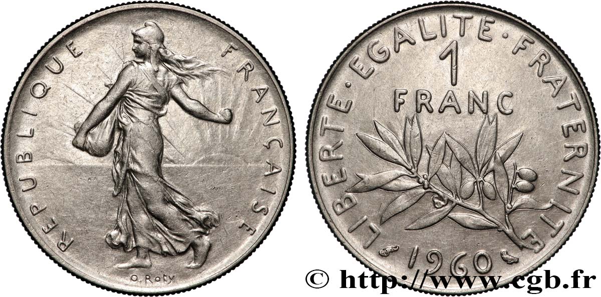 1 franc Semeuse, nickel 1960 Paris F.226/4 MS 