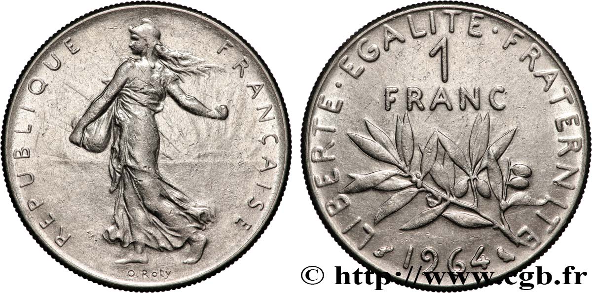 1 franc Semeuse, nickel 1964 Paris F.226/8 q.SPL 