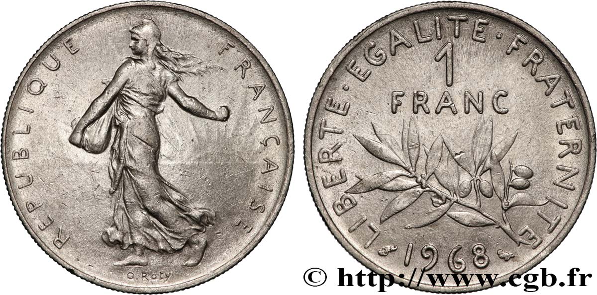 1 franc Semeuse, nickel 1968 Paris F.226/13 TTB 