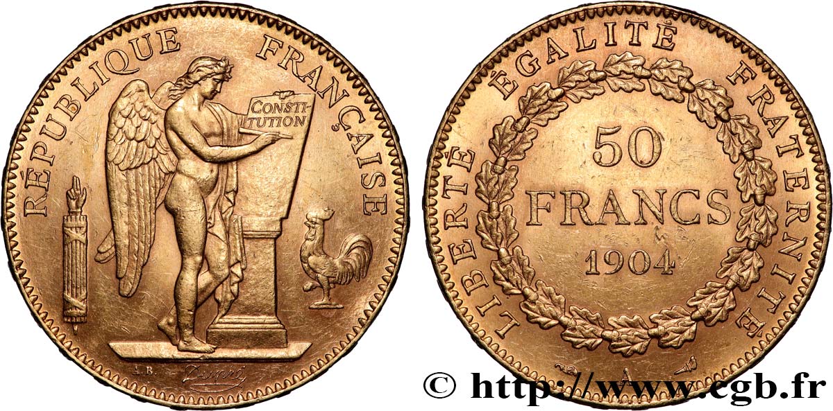 50 francs or Génie 1904 Paris F.549/6 VZ+ 