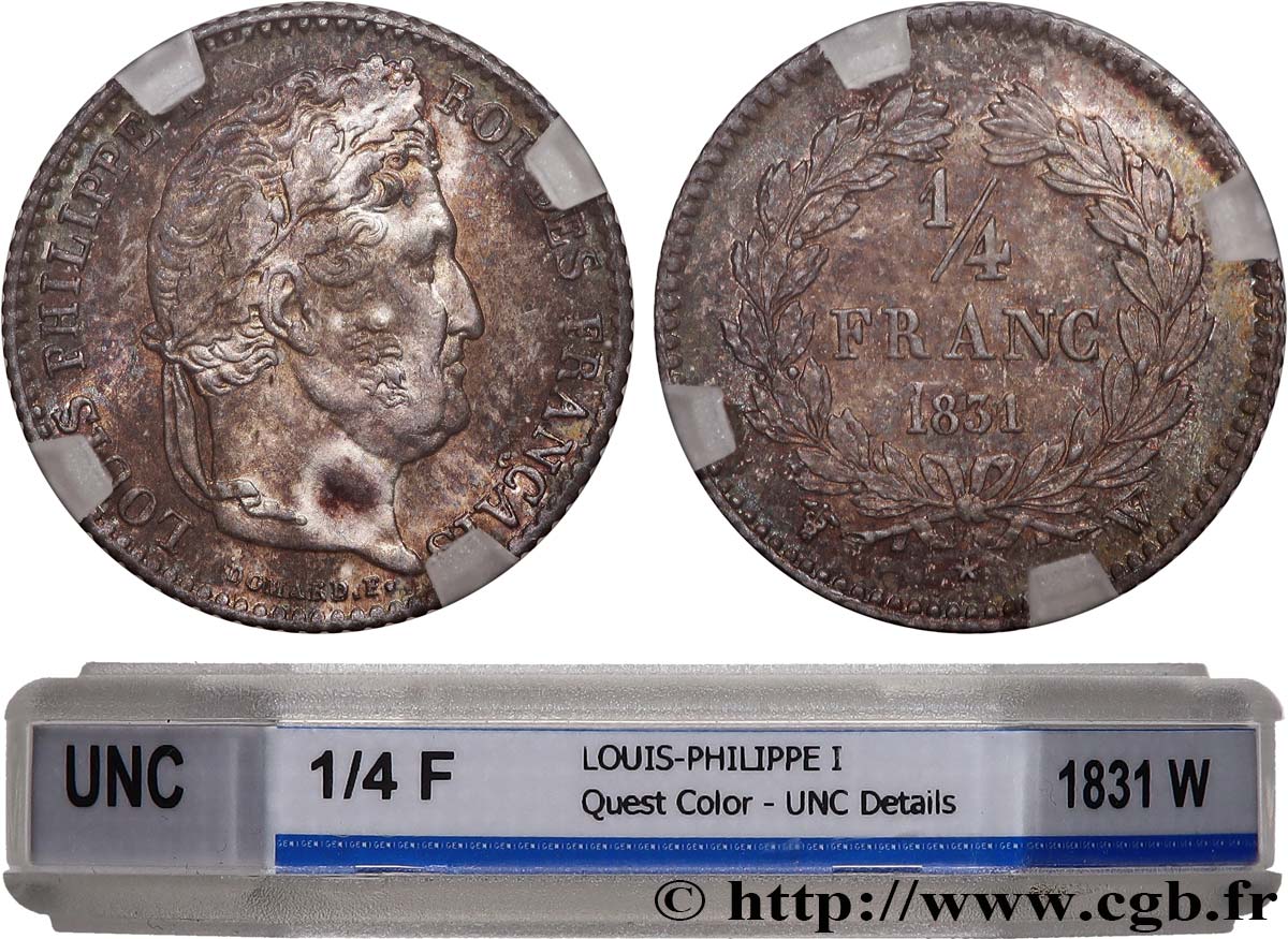 1/4 franc Louis-Philippe 1831 Lille F.166/11 EBC+ GENI