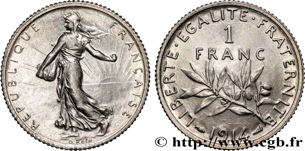 1 franc Semeuse 1914 Paris F.217/19 VZ 