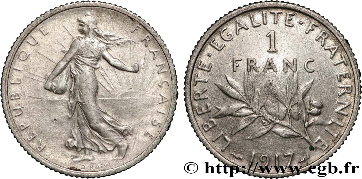 1 franc Semeuse 1917  F.217/23 SPL+ 