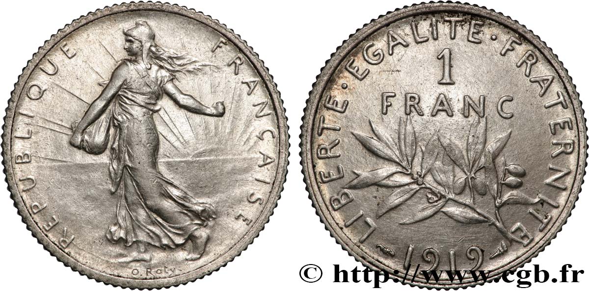 1 franc Semeuse 1919 Paris F.217/25 AU 