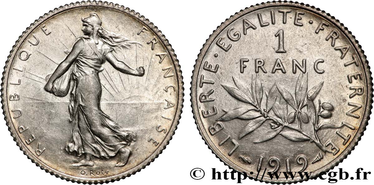 1 franc Semeuse 1919 Paris F.217/25 AU 