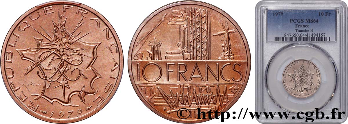 10 francs Mathieu 1979 Pessac F.365/7 SPL64 PCGS