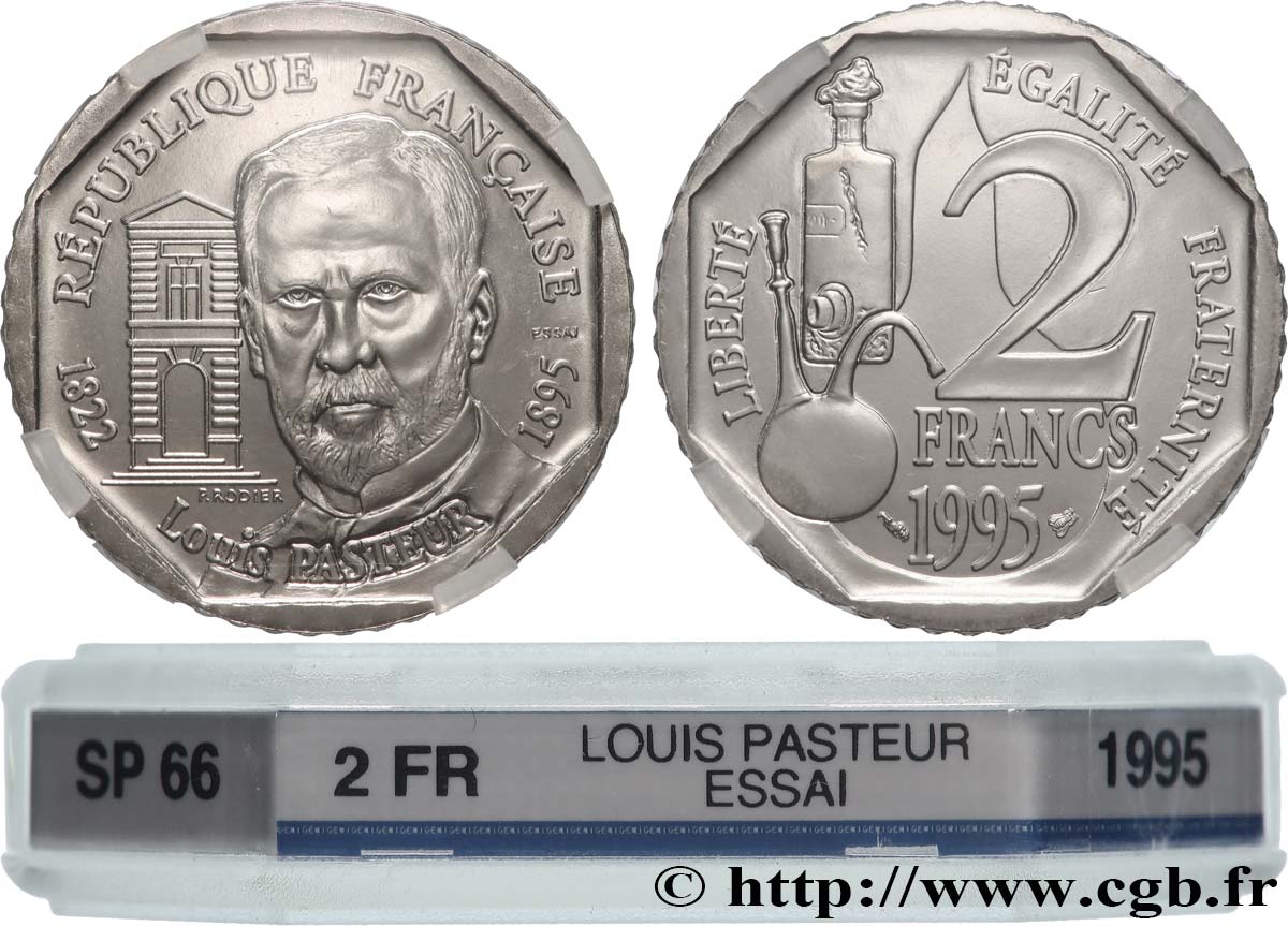 Essai de 2 francs Louis Pasteur 1995 Pessac F.274/1 ST66 GENI