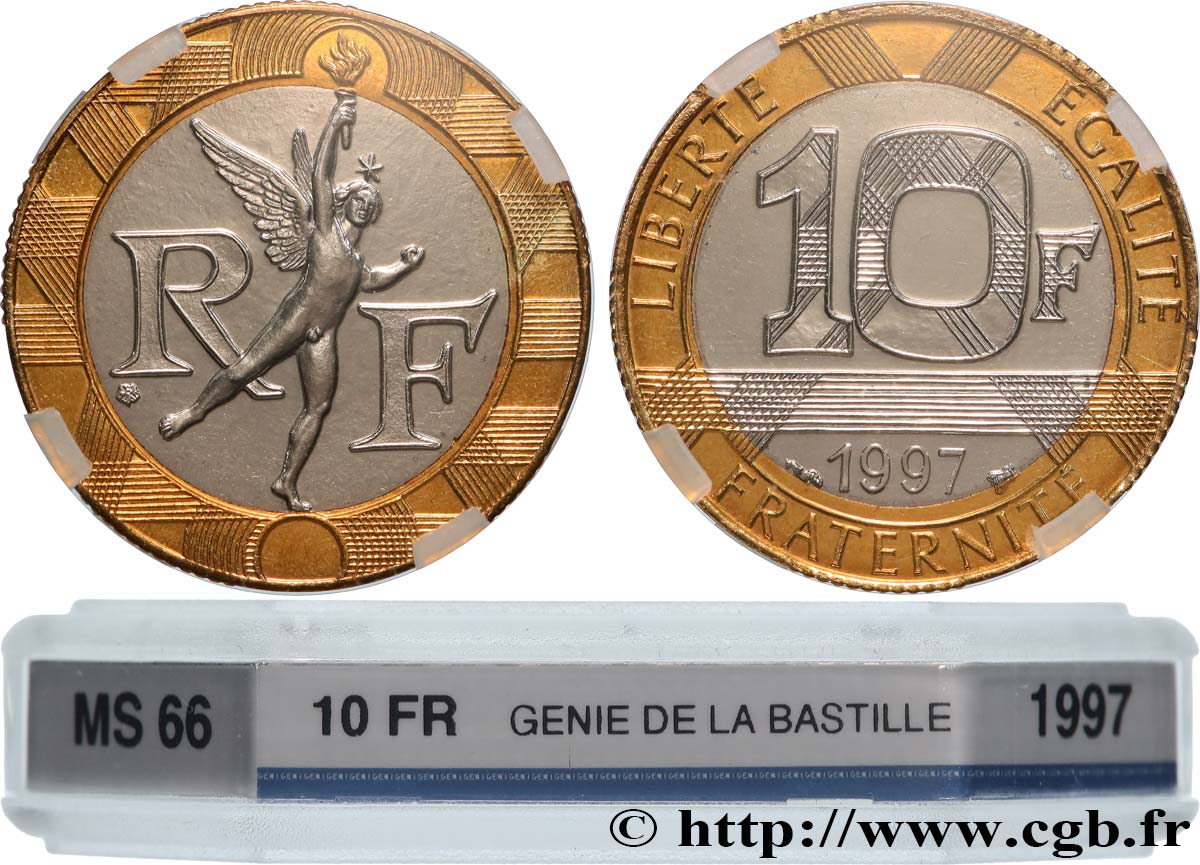 10 francs Génie de la Bastille, BU (Brillant Universel) 1997 Pessac F.375/14 ST66 GENI