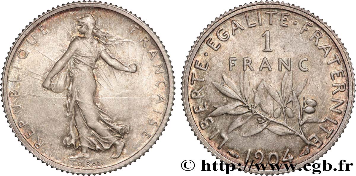 1 franc Semeuse 1904 Paris F.217/9 SPL63 