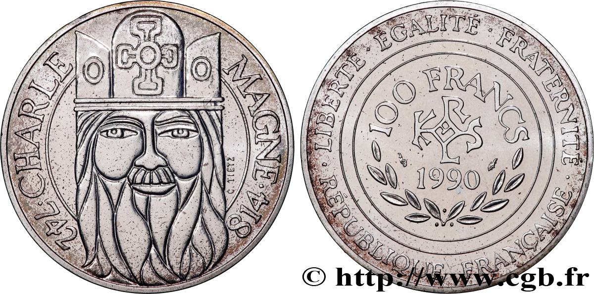 100 francs Charlemagne 1990  F.458/2 XF 