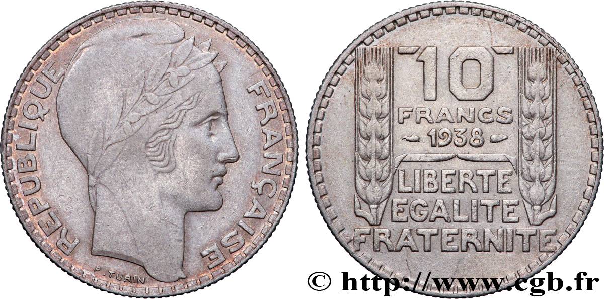 10 francs Turin 1938  F.360/9 XF 