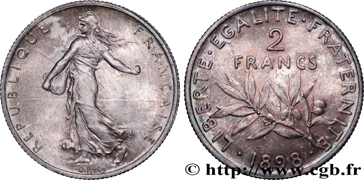 2 francs Semeuse 1898  F.266/1 VF 