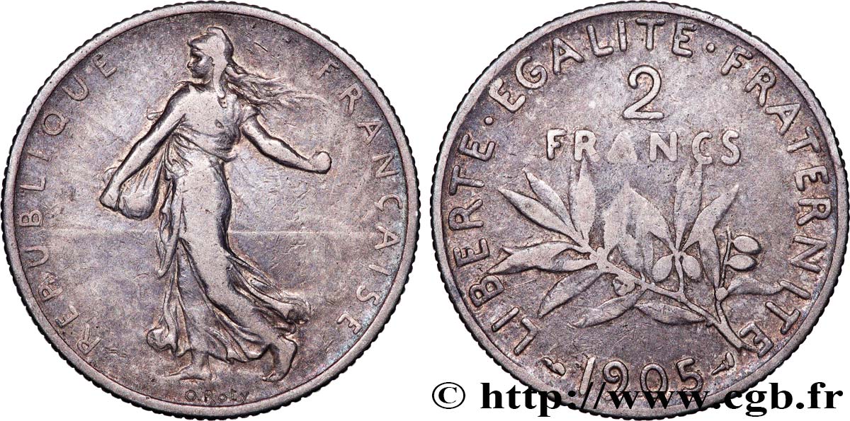 2 francs Semeuse 1905  F.266/9 VG 