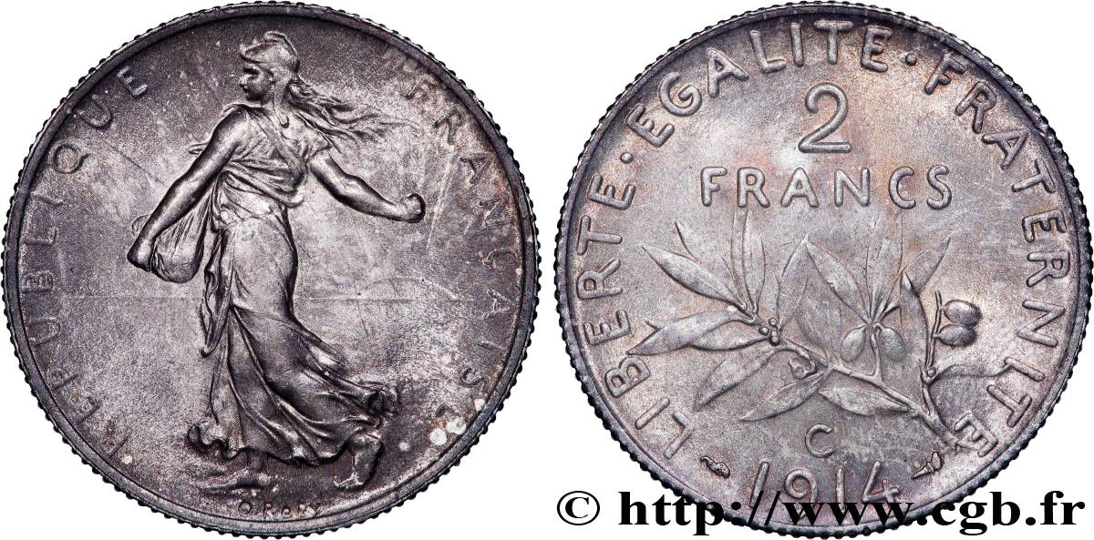 2 francs Semeuse 1914 Castelsarrasin F.266/16 VZ 