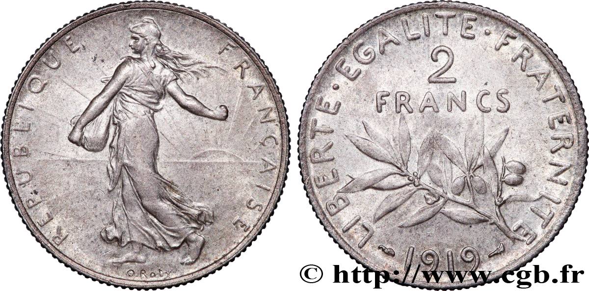 2 francs Semeuse 1919  F.266/21 AU 