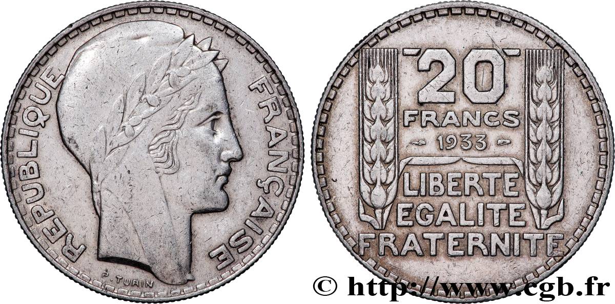 20 francs Turin, Rameaux Longs 1933  F.400/5 S 