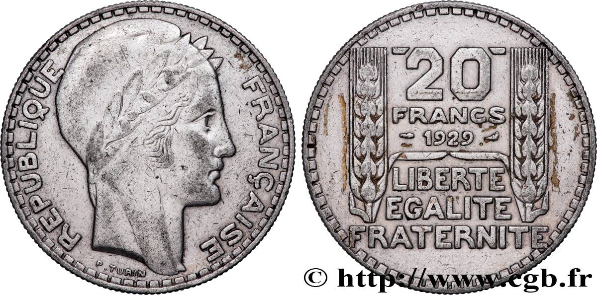 20 francs Turin 1929  F.400/2 MB 