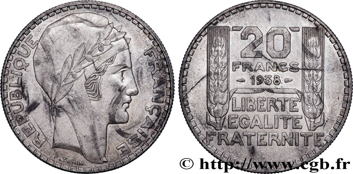 20 francs Turin 1938  F.400/9 TTB 