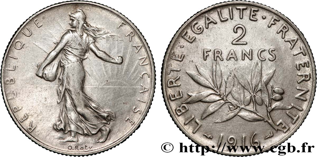 2 francs Semeuse 1916  F.266/18 TTB+ 