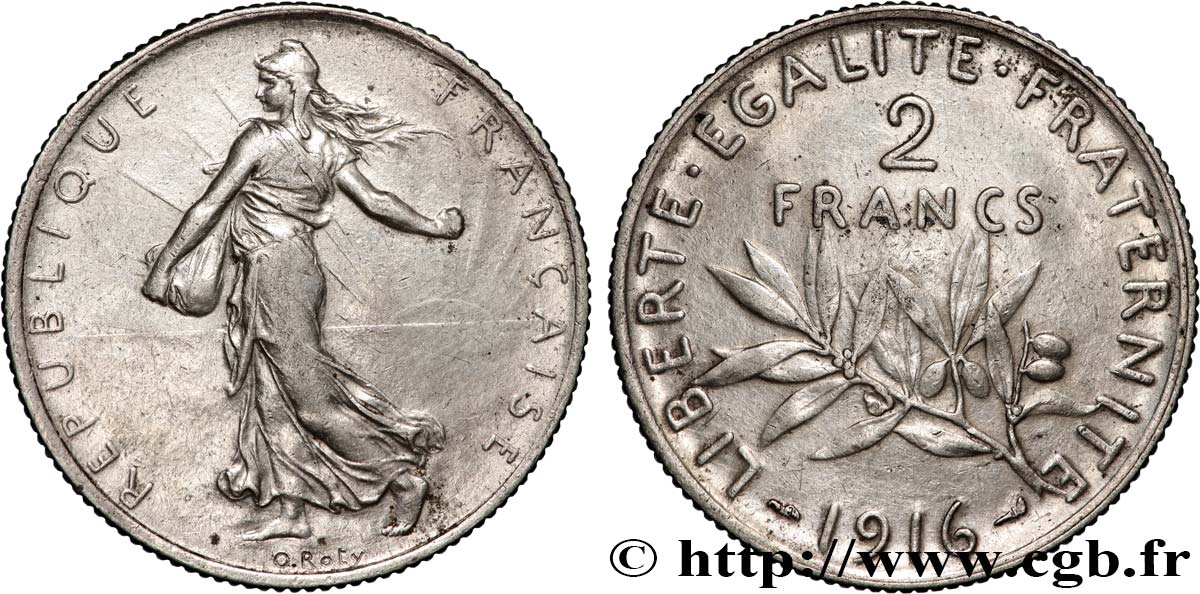 2 francs Semeuse 1916  F.266/18 AU 