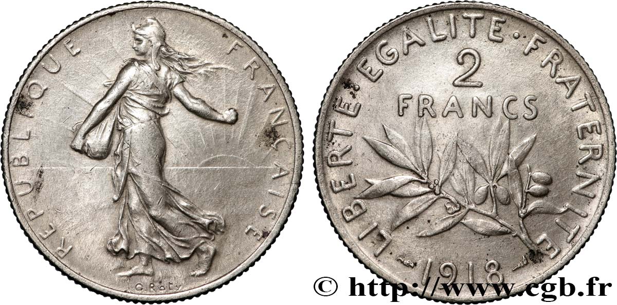 2 francs Semeuse 1918  F.266/20 AU 