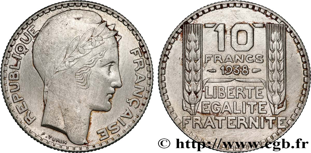 10 francs Turin 1938  F.360/9 XF 