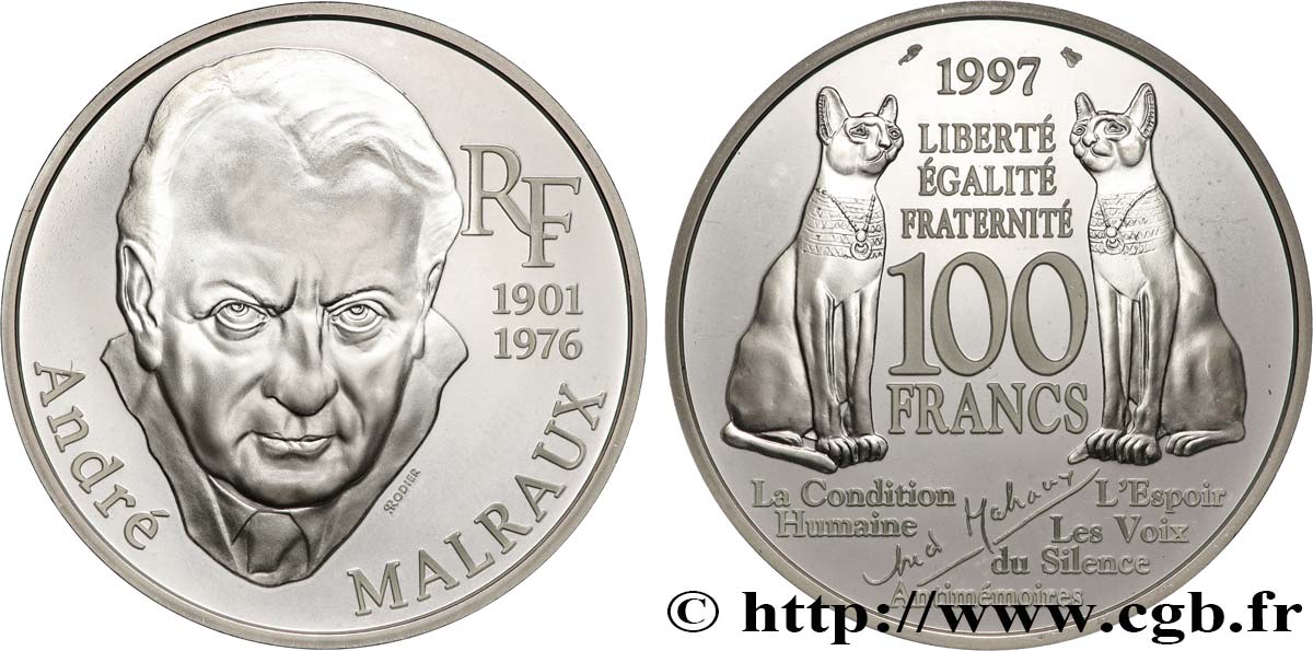 Belle Épreuve 100 francs - André Malraux 1997  F5.1667 1 SC 