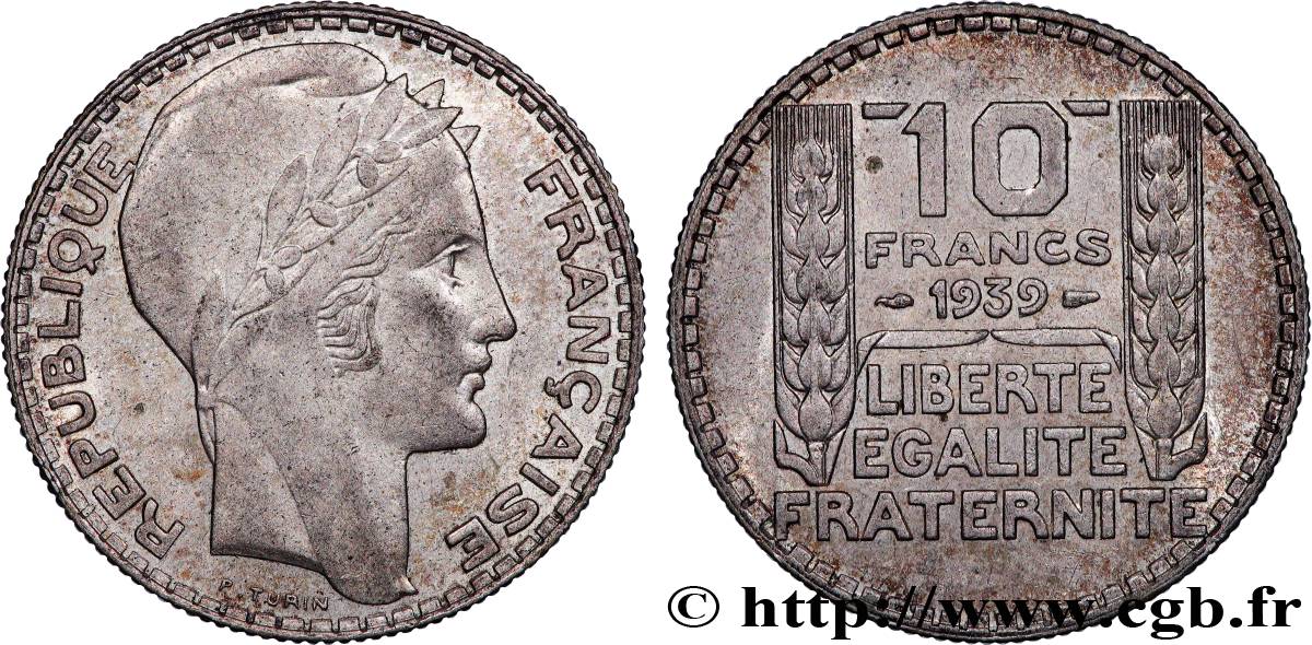 10 francs Turin 1939  F.360/10 MBC+ 