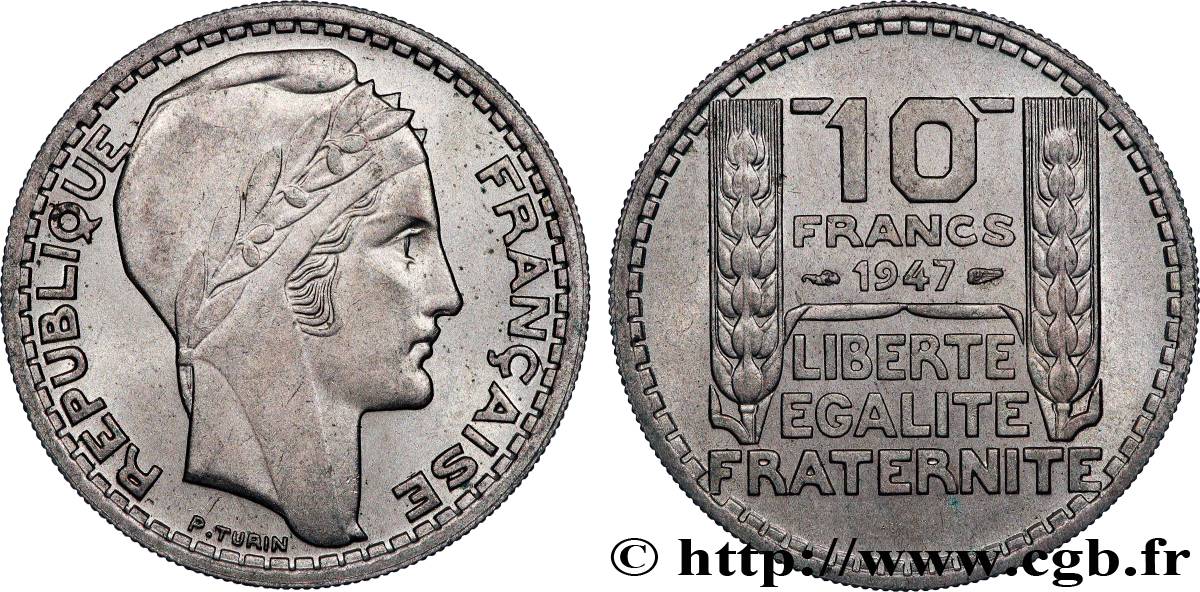 10 francs Turin, grosse tête 1947  F.361A/4 MS 