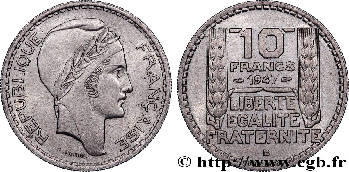 10 francs Turin, petite tête 1947 Beaumont-Le-Roger F.362/2 AU 