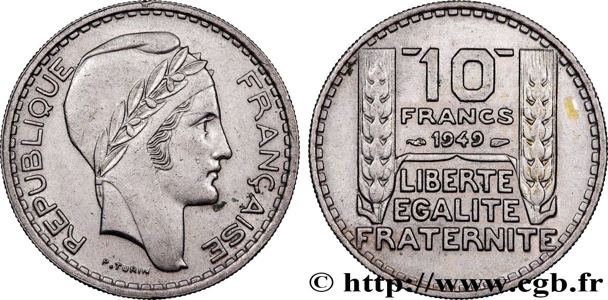 10 francs Turin, petite tête 1949  F.362/6 EBC+ 