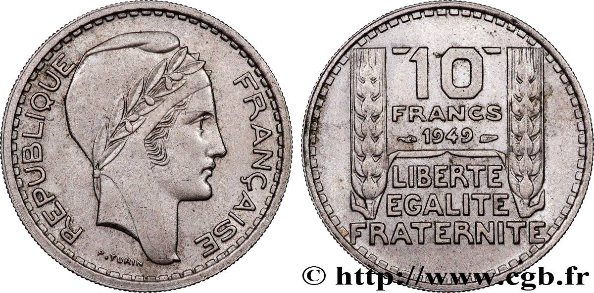 10 francs Turin, petite tête 1949  F.362/6 VZ+ 