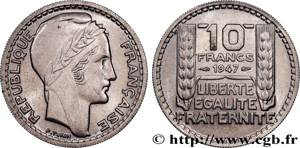 10 francs Turin, grosse tête 1947  F.361A/4 MS 