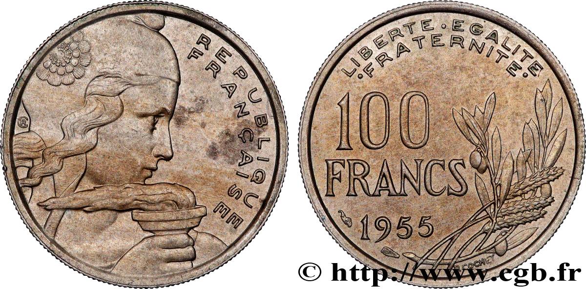 100 francs Cochet 1955  F.450/4 TTB 