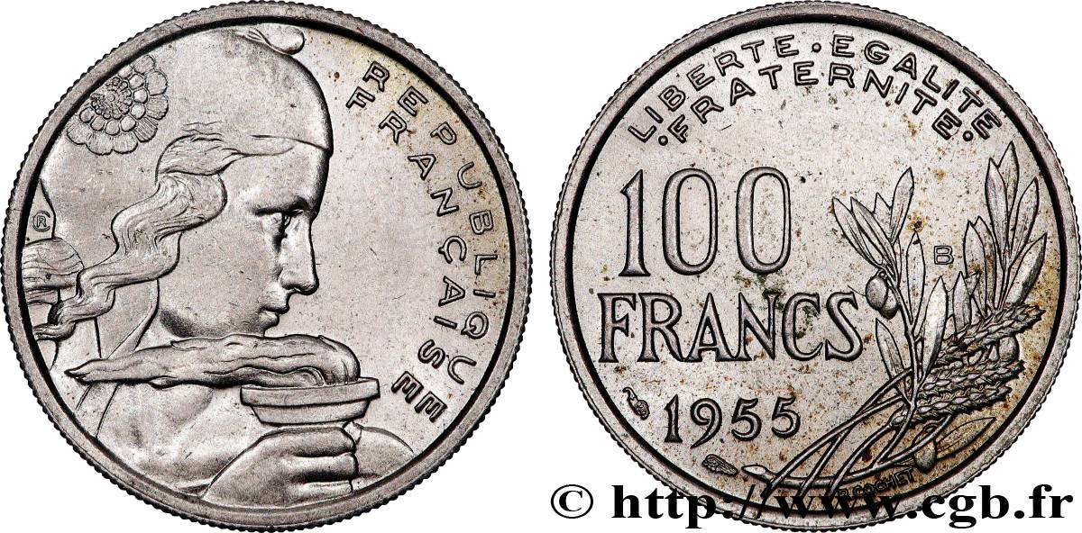 100 francs Cochet 1955 Beaumont-le-Roger F.450/7 AU 