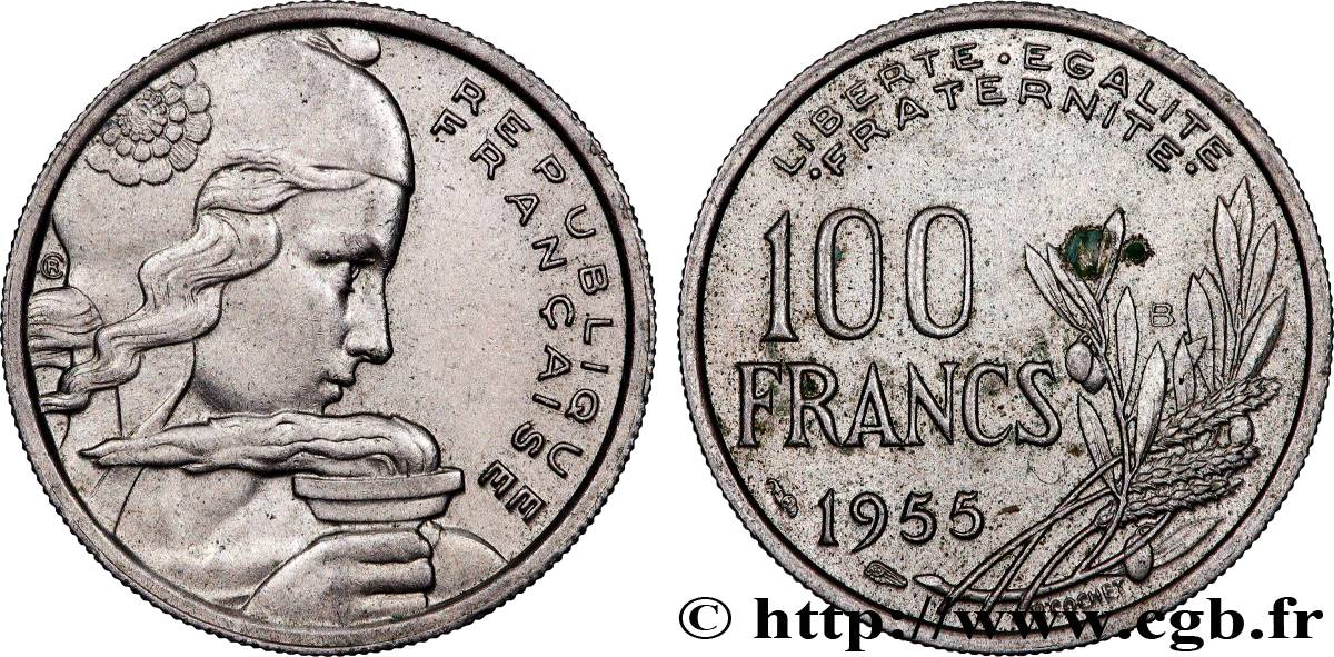 100 francs Cochet 1955 Beaumont-le-Roger F.450/7 AU 