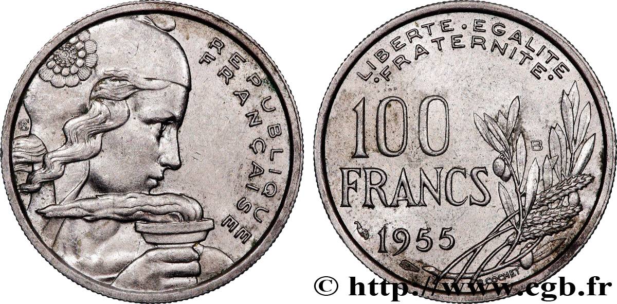 100 francs Cochet 1955 Beaumont-le-Roger F.450/7 EBC 