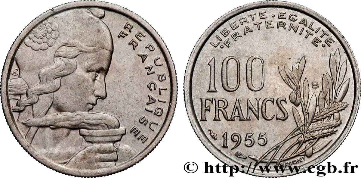 100 francs Cochet 1955 Beaumont-le-Roger F.450/6 AU 