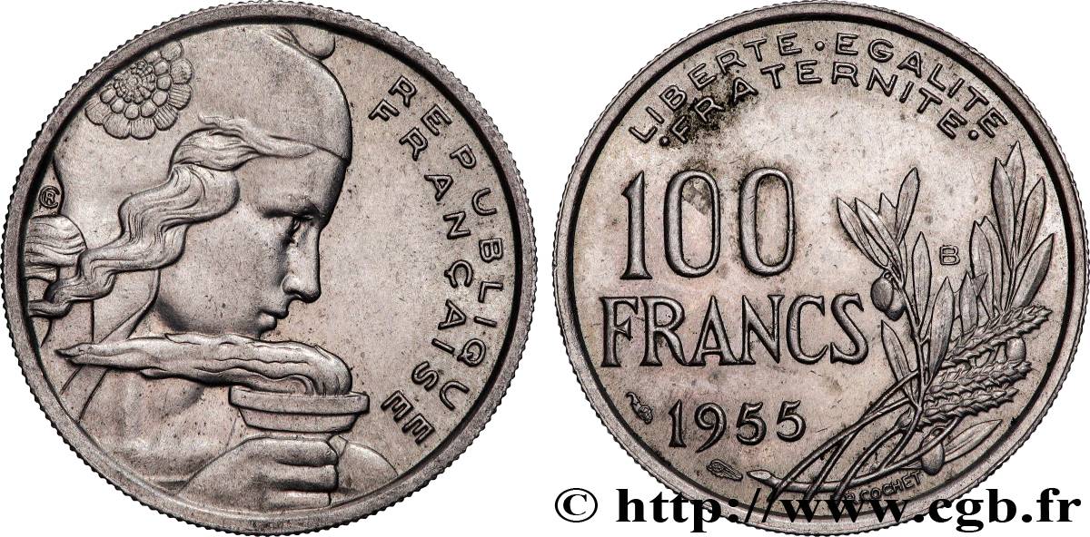 100 francs Cochet 1955 Beaumont-le-Roger F.450/7 SUP+ 