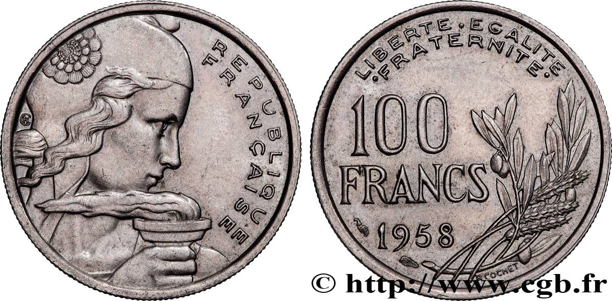 100 francs Cochet 1958  F.450/12 SUP 