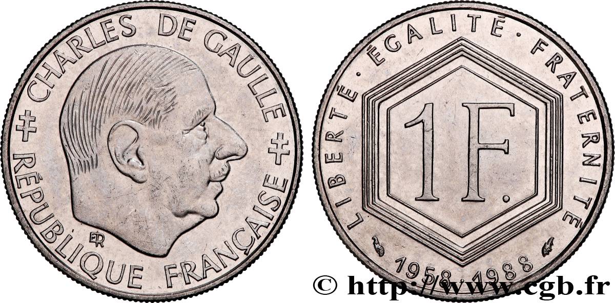 1 franc De Gaulle 1988  F.227/2 MS 