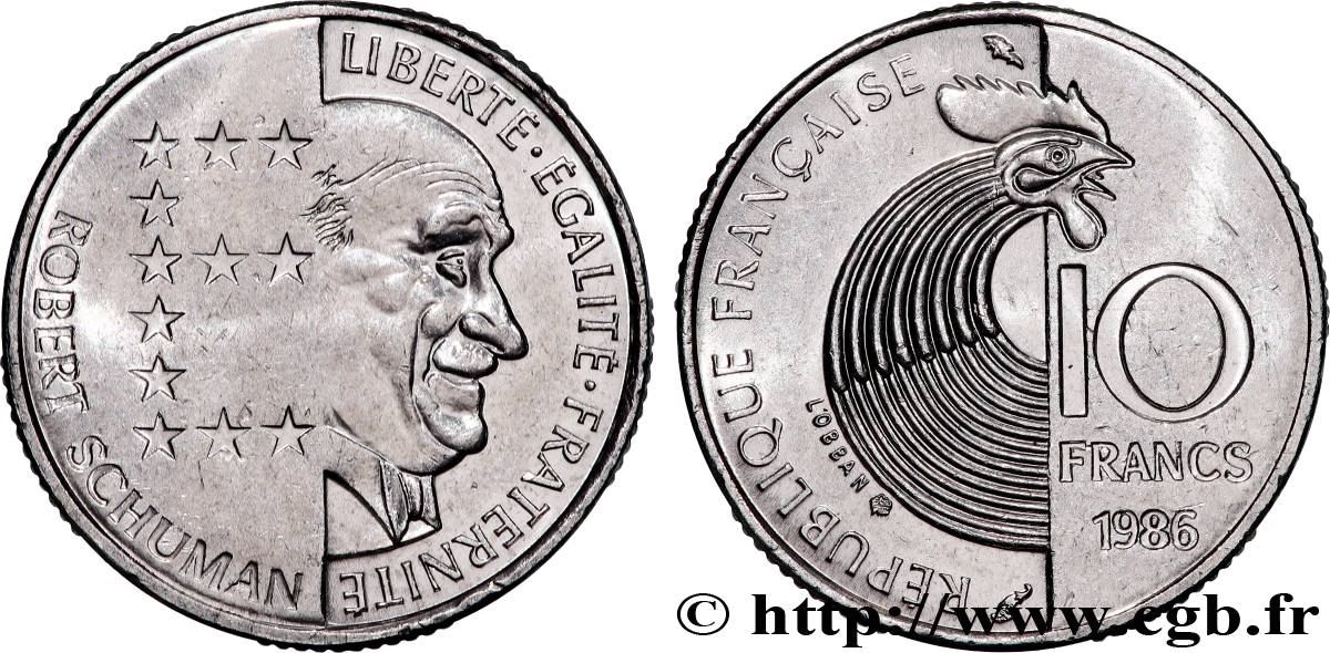 10 francs Robert Schuman 1986 Pessac F.374/2 AU 