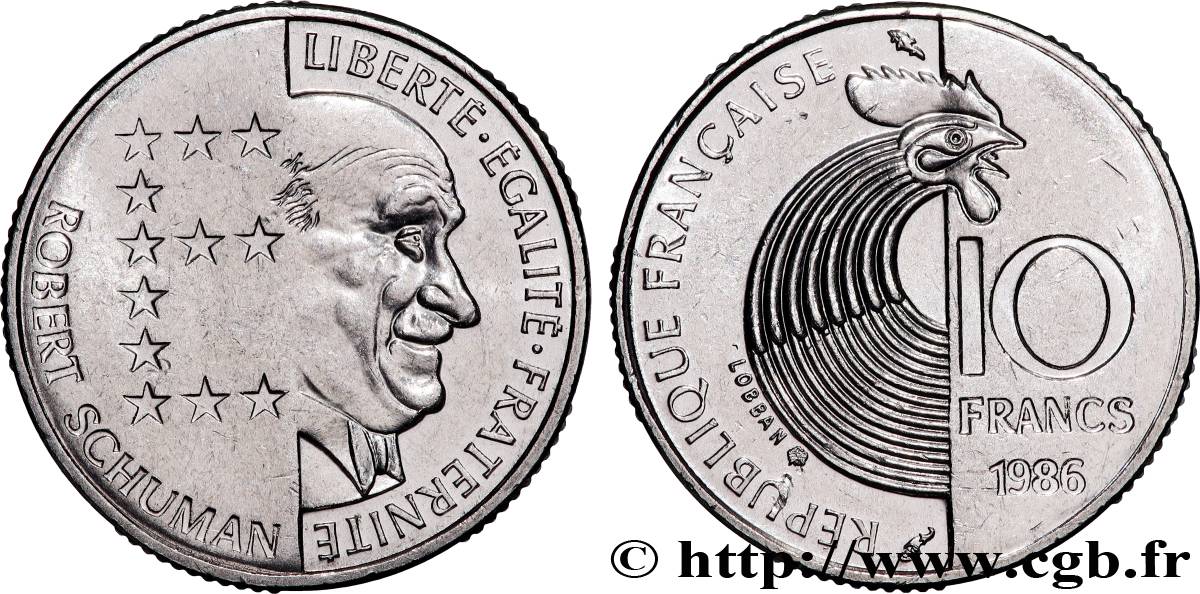 10 francs Robert Schuman 1986 Pessac F.374/2 VZ 