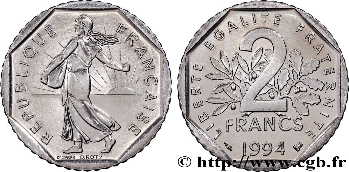2 francs Semeuse, nickel 1994 Pessac F.272/22 EBC62 