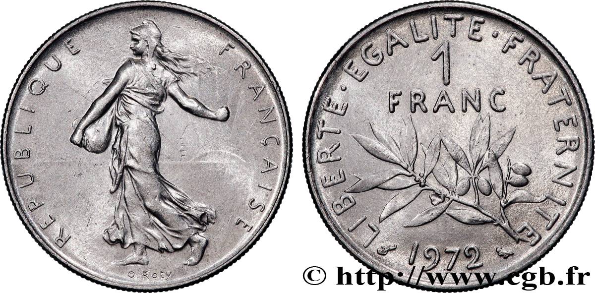 1 franc Semeuse, nickel 1972 Paris F.226/17 SPL+ 